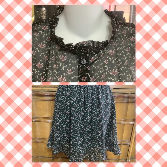 Black chiffon floral dress - Picture 4 of 4